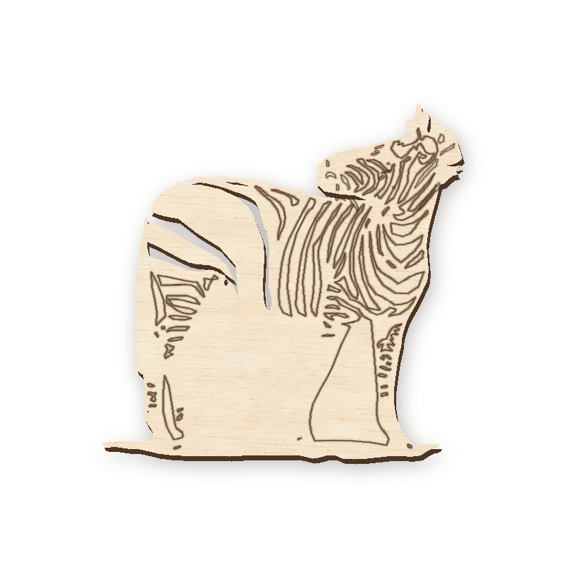 Drevený výrez - Zebra 001
