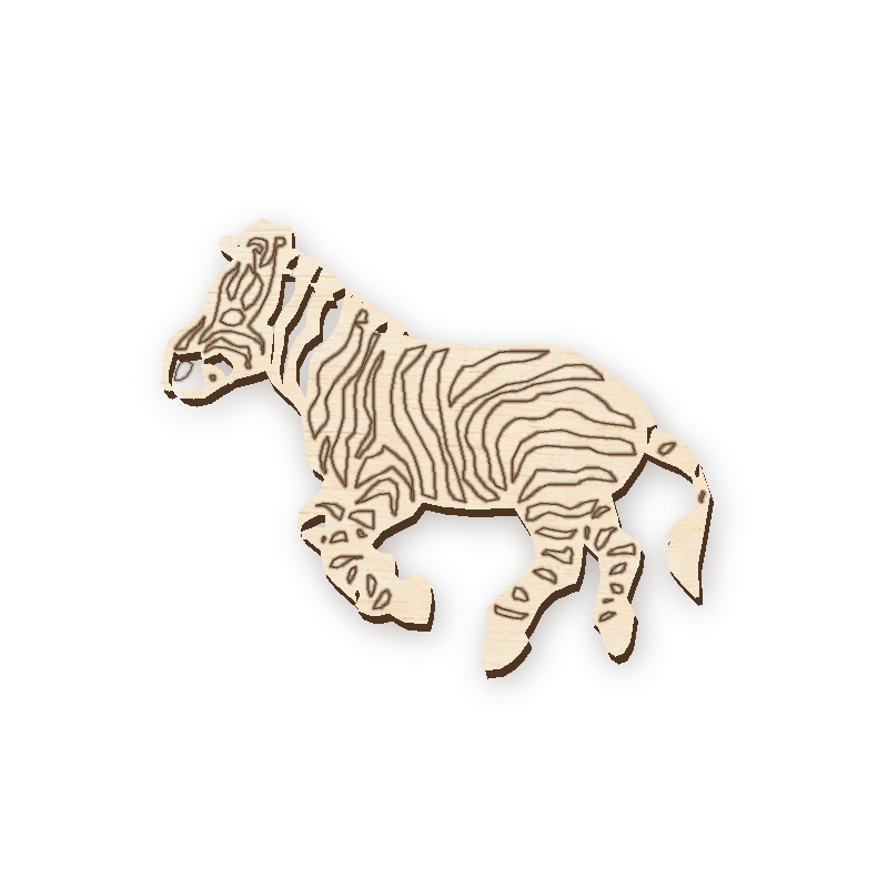 Drevený výrez - Zebra 003