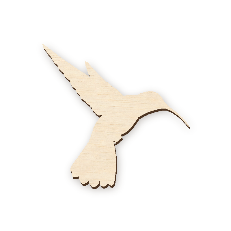 Drevený výrez - Kolibrík 001
