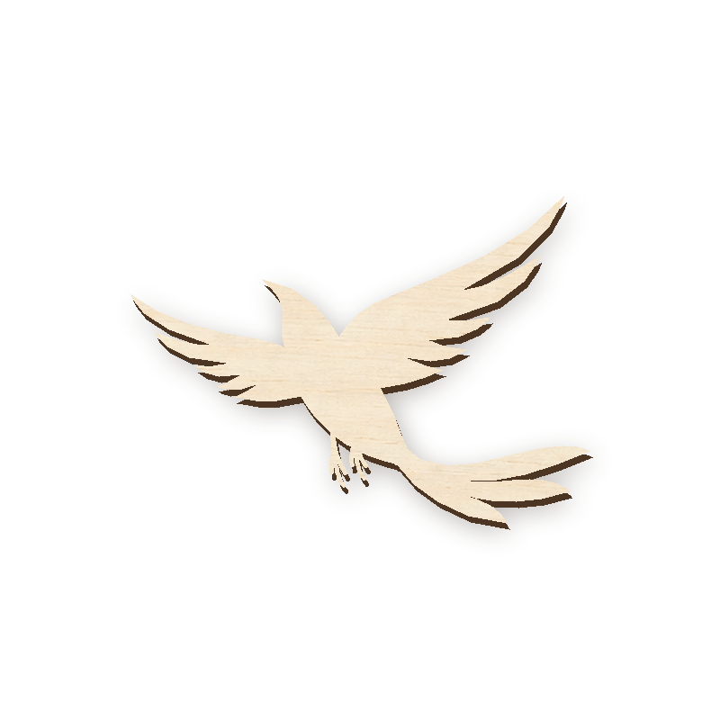 Drevený výrez - Kolibrík 004