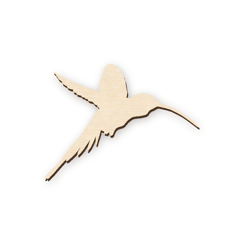 Drevený výrez - Kolibrík 008