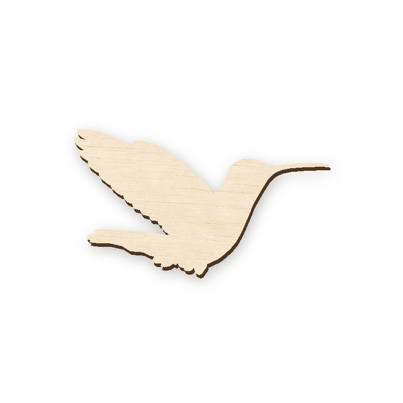 Drevený výrez - Kolibrík 009