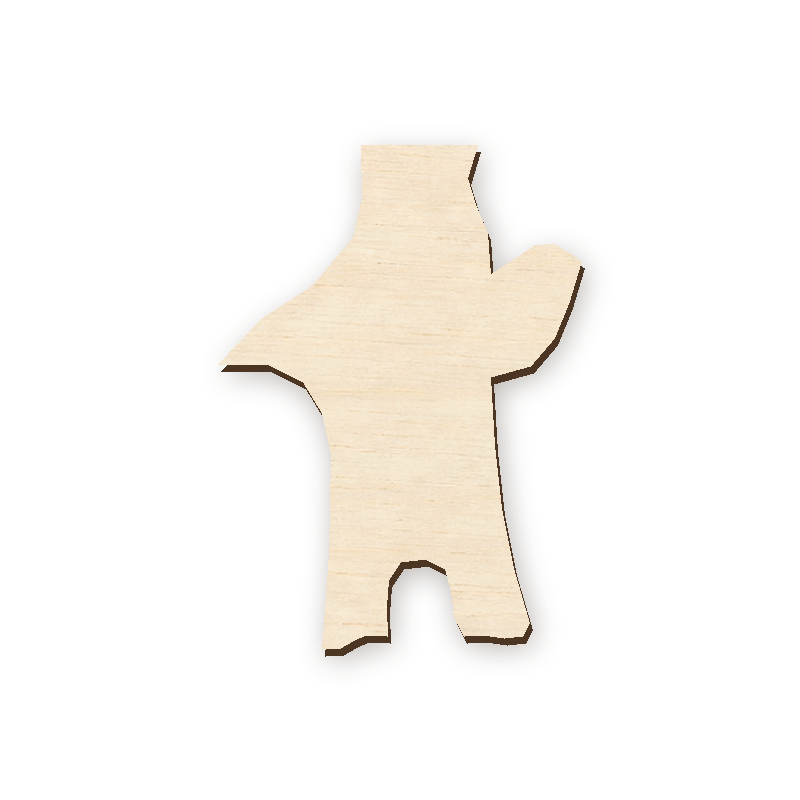 Drevený výrez - Medveď 020
